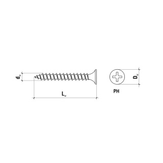 Wkręty do mocowania płyt g-k do podłoży drewnianych 4,2 x 70 [1 kg]