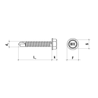 Wkręty farmerskie blacha-stal 5,5 x 19 mm (500 szt) Wkręt-met