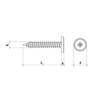 Wkręty podkładkowe samogwintujące 4,2 x 16 mm (1000 szt) Wkręt-met