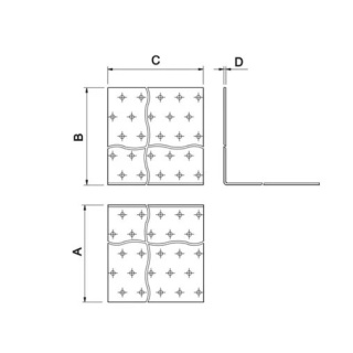 Kątownik belki KB2 120x80x35x4 mm