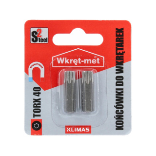 Końcówki do wkrętarek bity typ TORX 40/dł. 25 mm (2 szt)