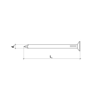 Gwoździe budowlane czarne 3.0 x 80 mm [kg]