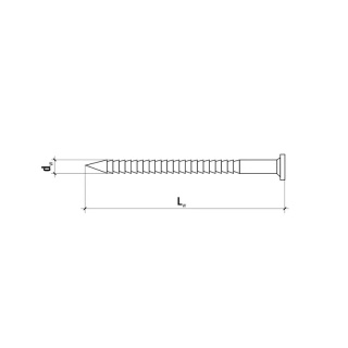 Gwoździe ciesielskie 4,0 x 80 mm [kg] ocynk