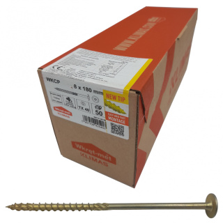 Wkręty ciesielskie łeb talerzowy gniazdo TORX 8 x 180 mm (50 szt)