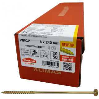 Wkręty ciesielskie łeb talerzowy gniazdo TORX 8 x 240 mm (50 szt)