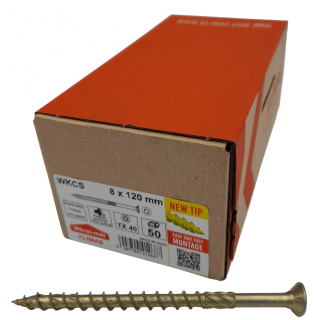 Wkręty ciesielskie łeb stożkowy gniazdo TORX 8 x 120 mm (50 szt)