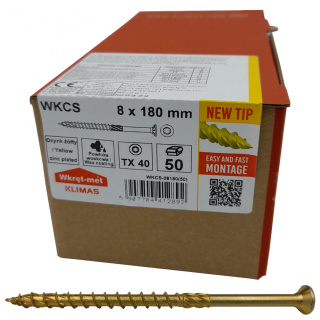 Wkręty ciesielskie łeb stożkowy gniazdo TORX 8 x 180 mm (50 szt)