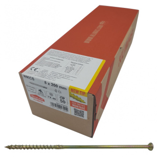 Wkręty ciesielskie łeb stożkowy gniazdo TORX 8 x 200 mm (50 szt)