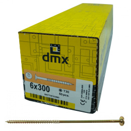 Wkręty ciesielskie DMX talerzykowe gniazdo TORX 6 x 300 mm (50 szt)