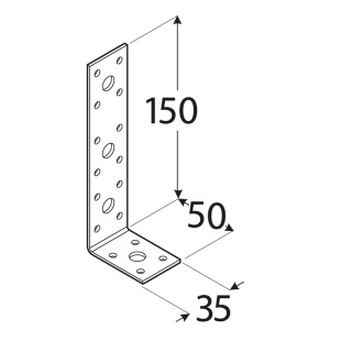 Kątownik łącznikowy KL3 150x50x35x2,5 mm