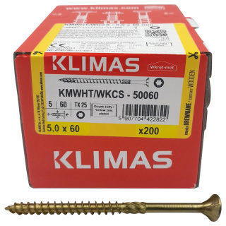 Wkręty ciesielskie łeb stożkowy gniazdo TORX 5 x 60 mm (200 szt)