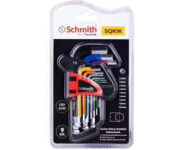 Zestaw 9 kluczy imbusowych krótkich Schmith SQKIK