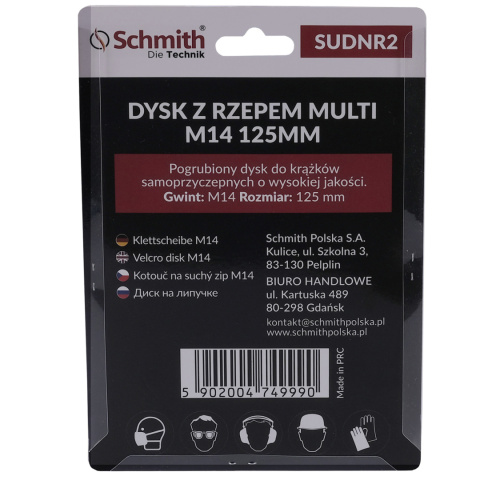 Dysk szlifierski z rzepem multi M14 125mm Schmith