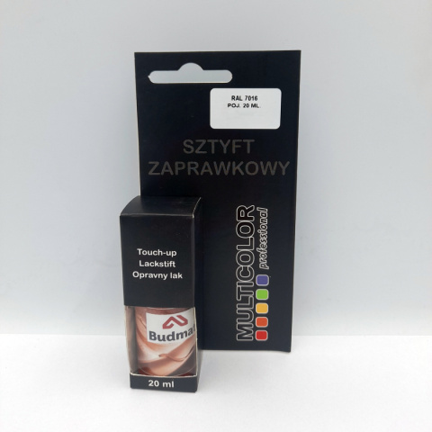 Lakier sztyft zaprawkowy 20 ml antracyt RAL 7016 Budmat