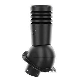 Kominek wentylacyjny Ecoline fi 125 blachodachówka profil F RAL 9005