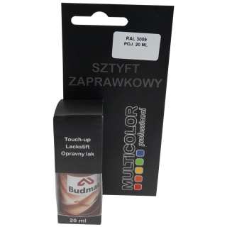Lakier sztyft zaprawkowy 20 ml czerwony RAL 3009 Budmat