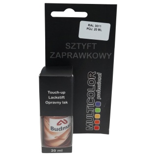Lakier sztyft zaprawkowy 20 ml czerwony RAL 3011 Budmat