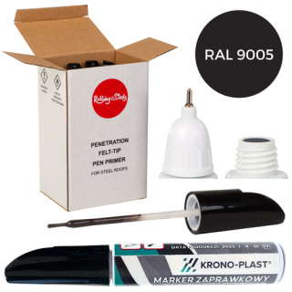 Marker zaprawkowy 2w1 15 ml RAL 9005 Krono-Plast