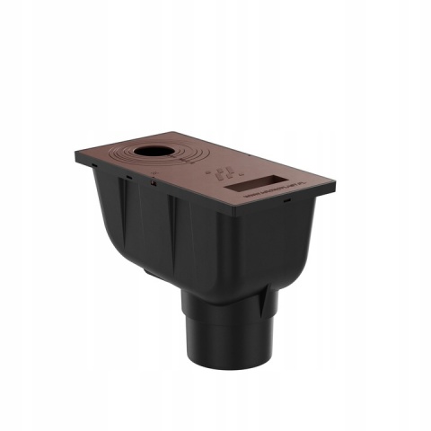 Osadnik rynnowy pionowy 110 mm Simple brązowy Krono-Plast Osadnik rynnowy pionowy 110 mm Simple brązowy Krono-Plast
