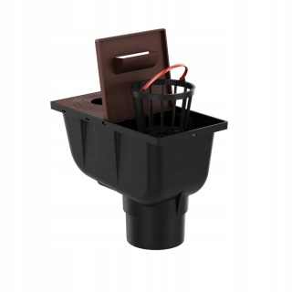 Osadnik rynnowy pionowy 110 mm Simple brązowy Krono-Plast