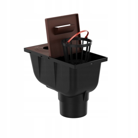 Osadnik rynnowy pionowy 110 mm Simple brązowy Krono-Plast Osadnik rynnowy pionowy 110 mm Simple brązowy Krono-Plast