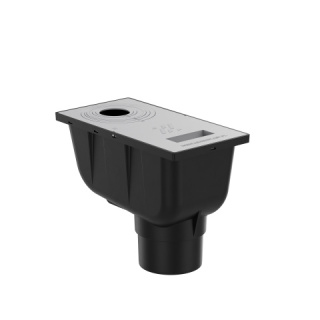 Osadnik rynnowy pionowy 110 mm Simple szary Krono-Plast
