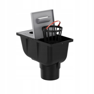 Osadnik rynnowy pionowy 110 mm Simple szary Krono-Plast