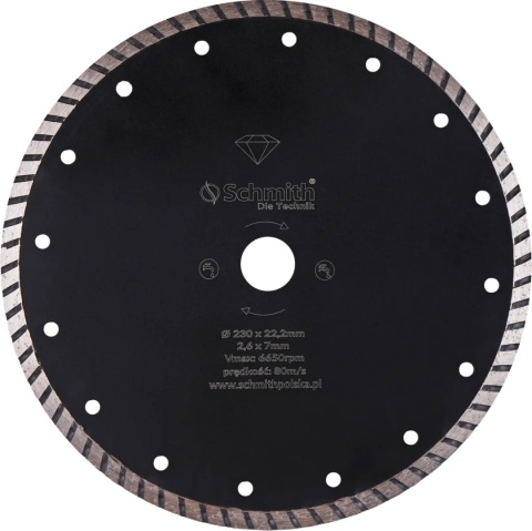 Tarcza diamentowa Turbo 230x22,2 mm Schmith