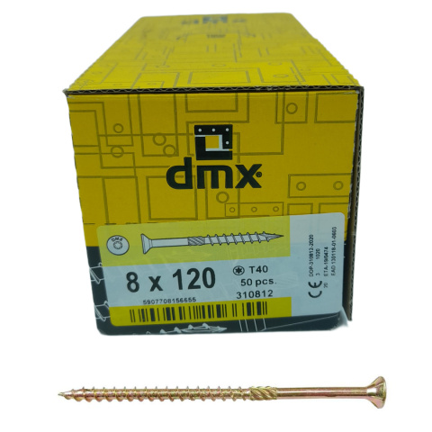 Wkręty ciesielskie DMX łeb stożkowy gniazdo TORX 8 x 120 mm (50 szt) Wkręty ciesielskie DMX łeb stożkowy gniazdo TORX 8 x 120 mm (50 szt)