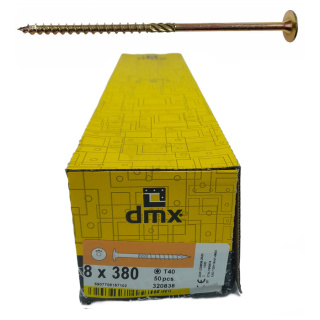 Wkręty ciesielskie DMX talerzowe gniazdo TORX 8 x 380 mm (50 szt)