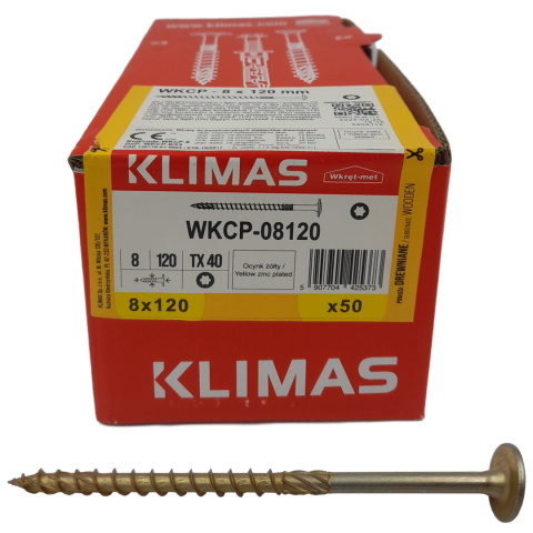 Wkręty ciesielskie łeb talerzowy gniazdo TORX 8 x 120 mm (50 szt) Wkręty ciesielskie łeb talerzowy gniazdo TORX 8 x 120 mm (50 szt)