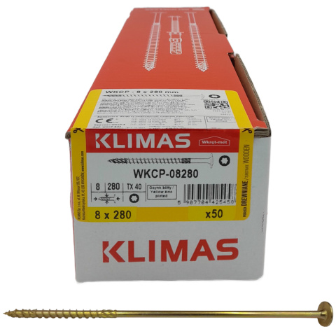 Wkręty ciesielskie łeb talerzowy gniazdo TORX 8 x 280 mm (50 szt) Wkręty ciesielskie łeb talerzowy gniazdo TORX 8 x 280 mm (50 szt)