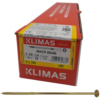 Wkręty ciesielskie łeb talerzowy gniazdo TORX 8 x 340 mm (50 szt)