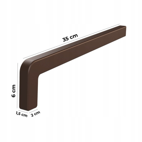 Zakończenie parapetów 350 mm RAL 8017 komplet 2 szt Krono-Plast Zakończenie parapetów 350 mm RAL 8017 komplet 2 szt Krono-Plast