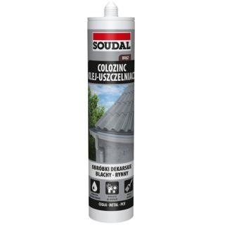 COLOZINC Klej uszczelniacz do blach rynien Soudal brąz 290 ml