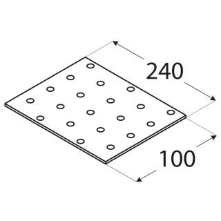 Płytka perforowana PP13 100x240x2 mm
