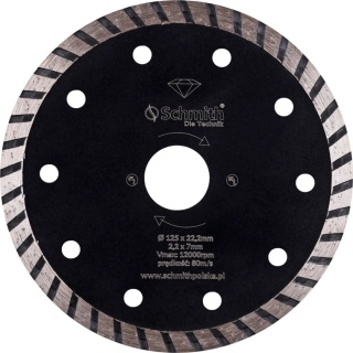 Tarcza diamentowa Turbo 125x22,2 mm Schmith SDT-02