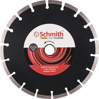 Tarcza diamentowa segmentowa 230x22,2 mm Schmith SDS-03