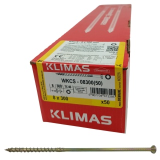Wkręty ciesielskie łeb stożkowy gniazdo TORX 8 x 300 mm (50 szt)